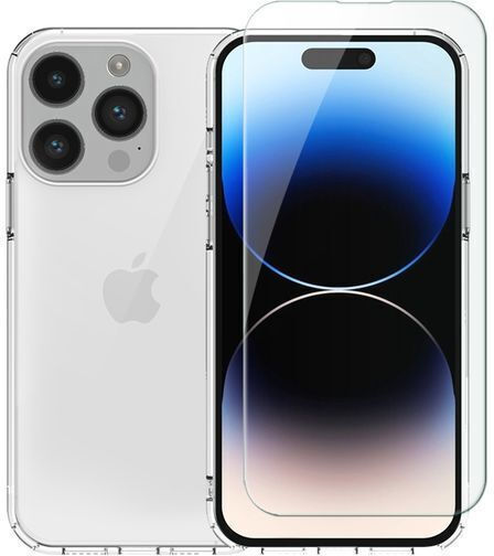 Redshield Umschlag Rückseite Silikon / Gehärtetes Glas (iPhone 15 Pro Max)