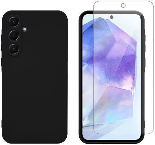 Redshield Задна корица Закалено стъкло Черен (Galaxy A35)