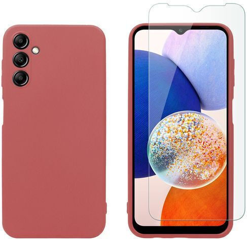 Redshield Back Cover Tempered Glass Red (Galaxy A14)