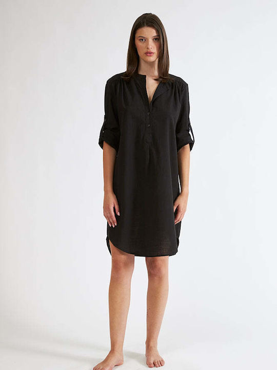 Harmony Winter Women's Nightdress Black