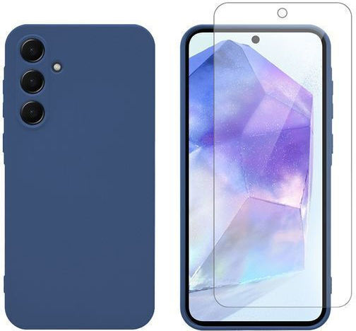 Redshield Задна корица Закалено стъкло Тъмносин (Galaxy A35)