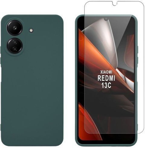 Redshield Set Back Cover Σιλικόνης / Tempered Glass (Realme C65)