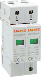 Maxge Мълниезащитен T2 Двуполюсен 20kA 03.018.0296 Maxge Мълниезащитен T2 Двуполюсен 20kA 03.018.0296