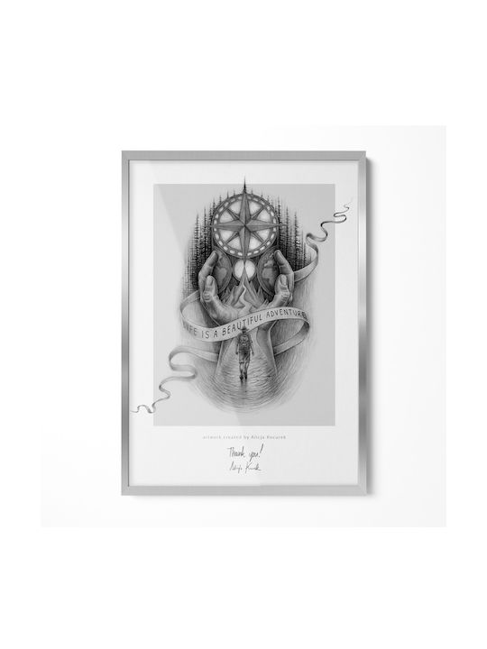 Tulup Wall-mounted Plastic Photo Frame with Silver Frame