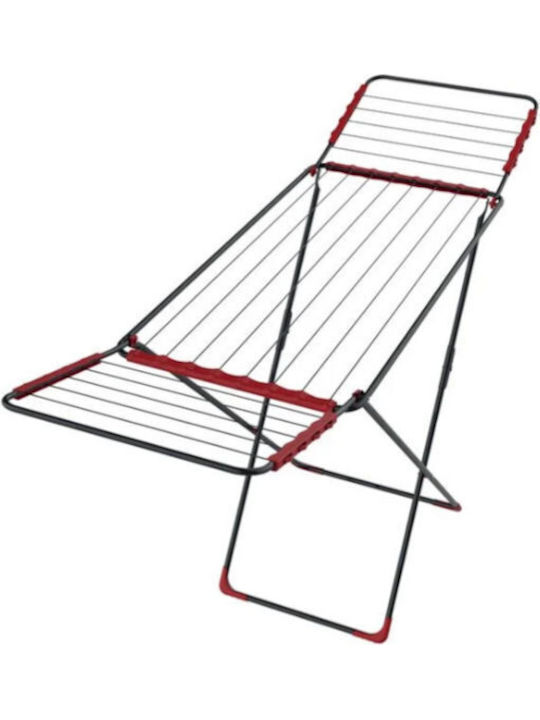 SPV Folding Floor Clothes Drying Rack for Balcony Metallic with Hanging Length 2.14m