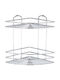 Tekno-Tel Corner Wall Mounted Bathroom Shelf Inox 27x19x28cm Silver