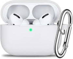 Case Keychain Case Silicone in White color for Apple AirPods Pro