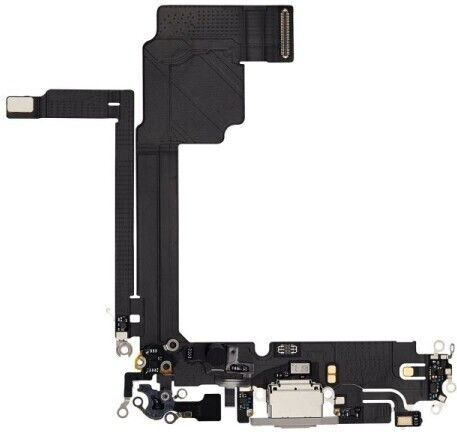Charging Port Flex Cable System Charging Flex Iphone 15 Pro Max Black Pulled