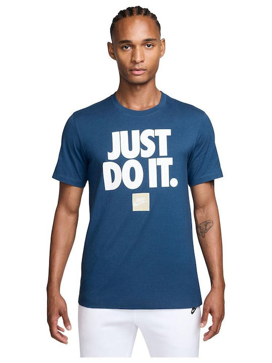 Nike Just Do It Sportliches T-Shirt Blau