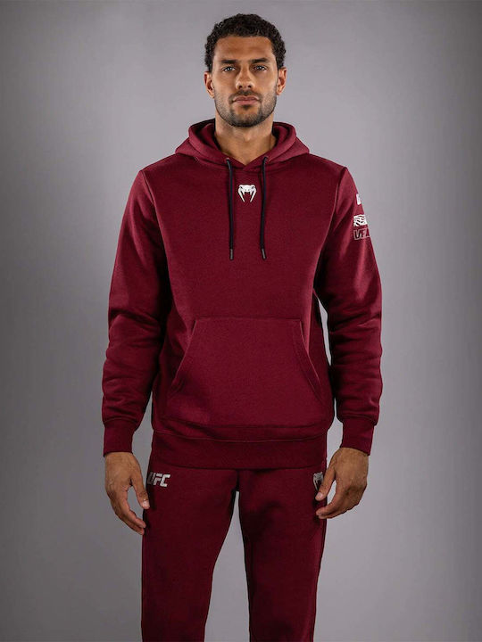 Venum Authentic Fight Φούτερ με Κουκούλα Burgundy