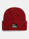 Cuffed Beanie Unisex Beanie Gestrickt in Rot Farbe