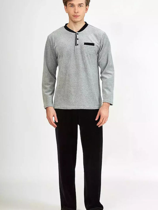 Harmony Men's Winter Pajamas Set Gray
