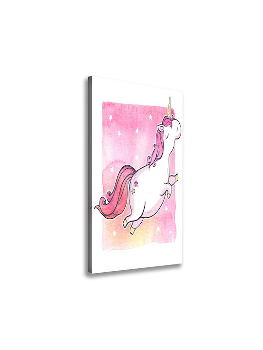 Dekorative Kinder Wandkunst Segeltuch Zuhause Büro Rosa Einhorn 60x120 cm