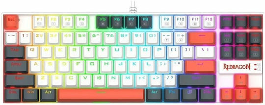 Redragon K552W Kumara Гейминг Механична Клавиатура Без ключове с Червено по поръчка суичове и RGB подсветка (Английски US) Eclipse Gilded