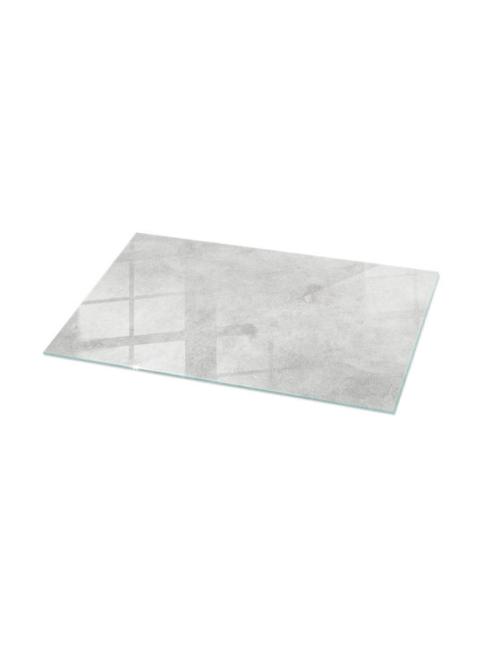 Panou Rectangular Pentru Masă Din Sticlă Călită Model Grafic Beton Crăpături 100×50 Cm