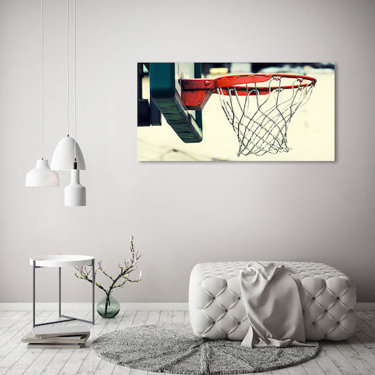 Innenraumdekoration Gemälde Leinwand Basketballkorb 120x60 cm