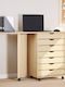 Γραφείο Moss Ξύλινο Διαφανής Βερνίκι 105.5x39x74.5εκ.