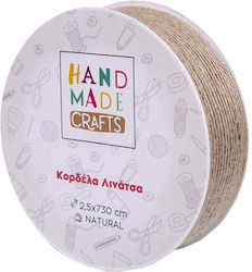 Ръчно Изработена Кордела Burlap Натурална 2,5x730см