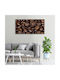 Wall Canvas Painting Suitable for Any Space Brown Grains 100x50 Cm