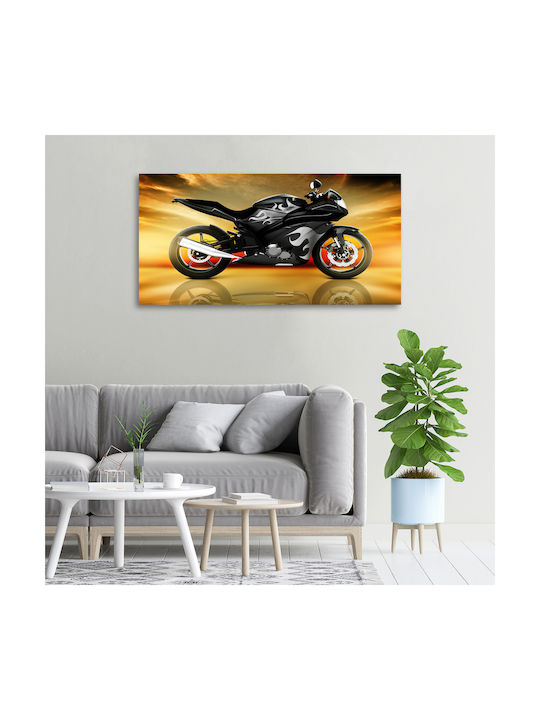 Gemälde Segeltuch Gleichmäßige Innendekoration Motorrad 100x50 cm