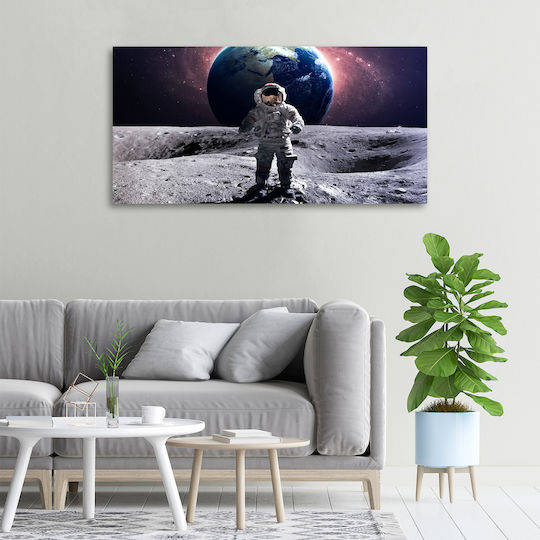 Panou Pânză Uniformă Elegantă Decorațiune De Perete Astronaut 100x50 Cm