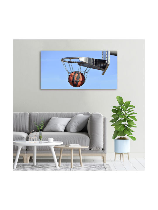 Wandbild Leinwand Hochwertiger Druck Basketballkorb 100x50 cm