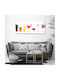Panou Pânză Interior Spațiu Utilizare Zilnică Set Băuturi 125x50 Cm