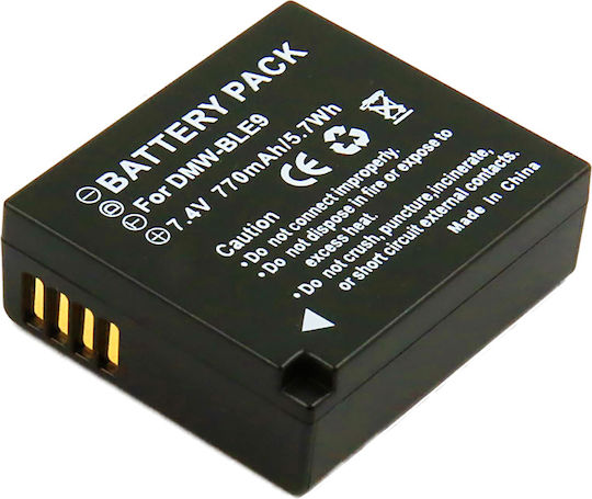 Baterie Avizar Panasonic Cameră Dmw-ble9 Li-ion 7.4v 770mah 5.7wh Neagră
