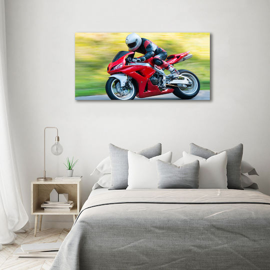 Dekorativer Gemälde Segeltuch Innendekoration Motorrad 140x70 cm