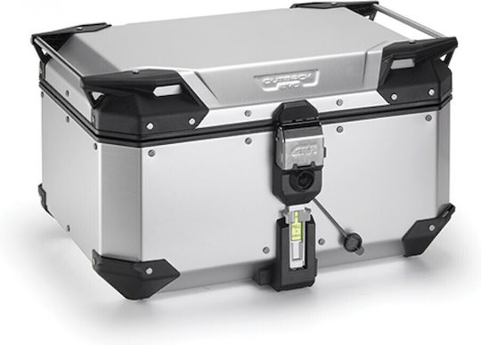 Givi Trekker Outback Evo Μπαγκαζιέρα Μοτοσυκλέτας Monokey Αλουμινίου 58lt Ασημί