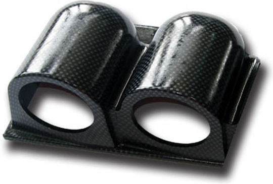 Carbon Car Dashboard Double Instrument Mount Carbon Type