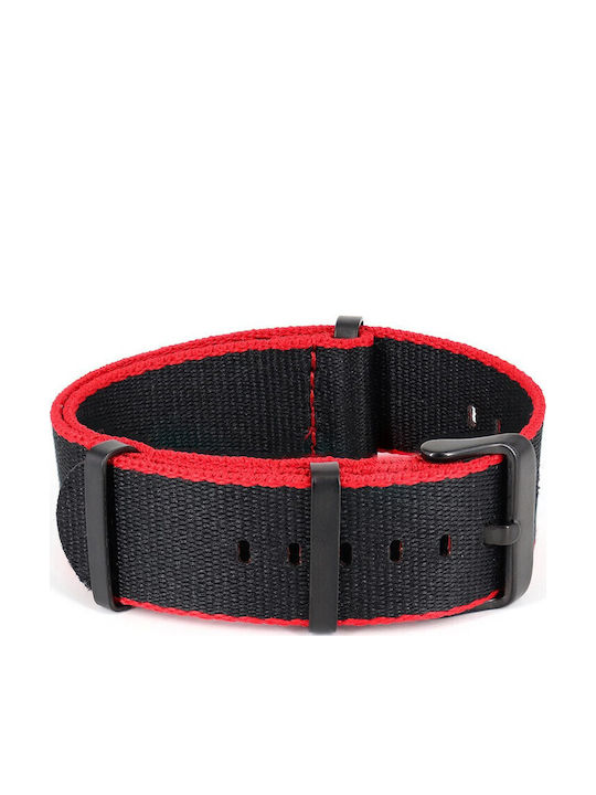 Fabric Strap Nato Red 22mm