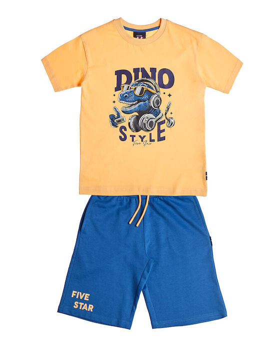 Kids' Set with Shorts Summer 2pcs Yellow