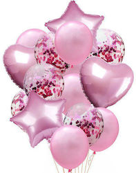 Set of Pink Balloons 14 Pieces