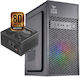 Alcatroz Millenia ECO AIR 1 Gaming Midi Tower Computer Case with RGB Lighting Black