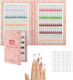 Magnetic Color Chart Book for 120 Nail Polish Slots & Magnetic Gel Clear Almond Tips