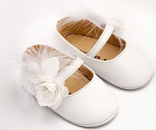 Babywalker White Baptism Leather Soft Sole Pumps