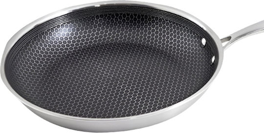 Cheffinger Tigaie 24cm Acoperire Tip Fagure Mâner Lung Argintie