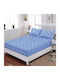 Casa Colori Sheet King Size with Elastic 180x200+30cm. Imperial Blue Imperial Blue