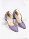 Leather Purple Heels