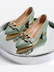 Leder Pumps Grün