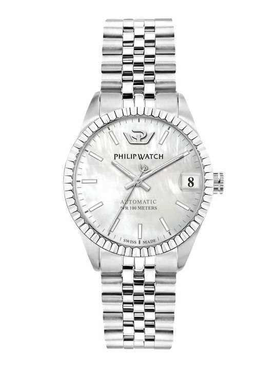 Philip Watch Women's Watch Automatic with Silver Metal Bracelet