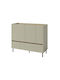 Μπουφές Fiosono 107 mit Schubladen Dusty Green, Oak 40x40x120cm