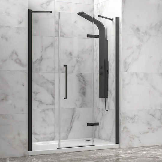 Karag Tinos Shower Screen for Shower with Hinged Door 70x200cm Mat