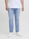 Men's Jeans Pants Elastic with Slim Fit Blue