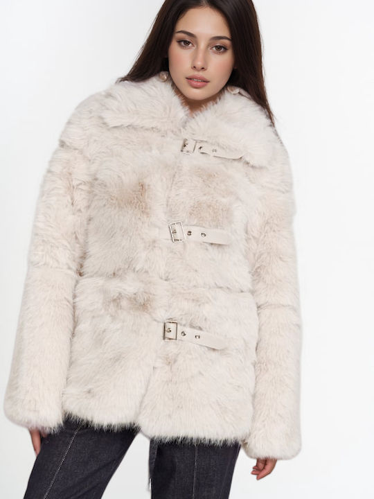 New Collection Дамска кожухарка Beige