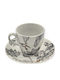 Bohemia House Water Lily Set of Cups Coffee Porcelain Brown 6pcs