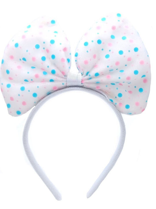 White Kids Headband with Bow