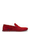 Men's Leather Moccasins Red