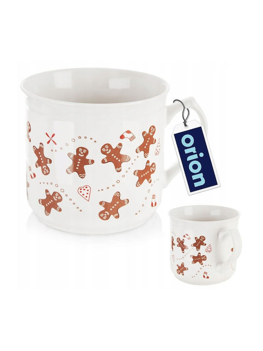 Orion Christmas Mug Ceramic White D11.5cm.